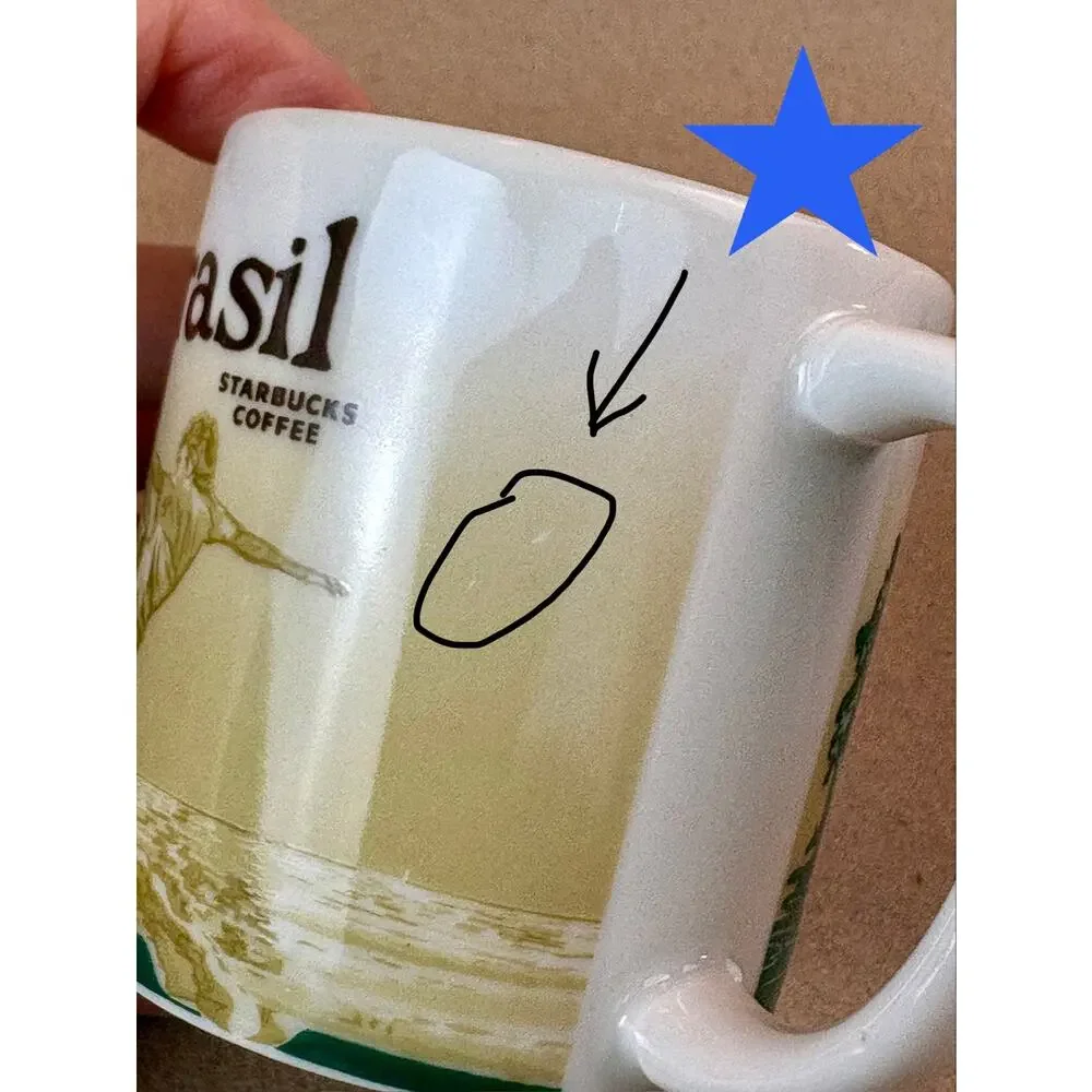 Starbucks Global Icon Demitasse Mugs Set - Brasil & Sao Paulo 3 oz Mini Cups